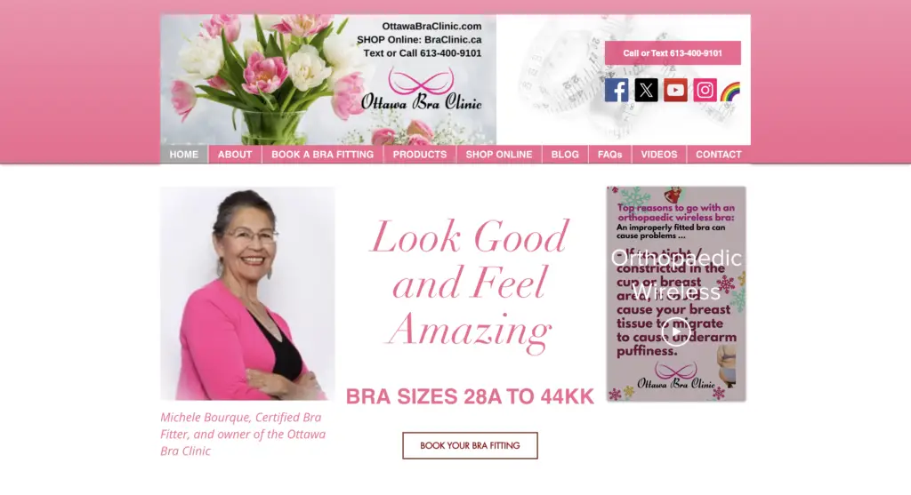 Ottawa Bra Clinic Home Page Top